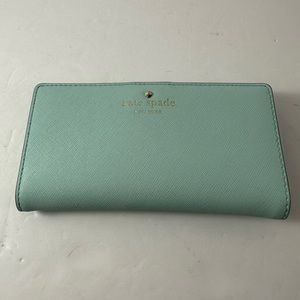 Kate Spade Light Mint Green Bifold Wallet